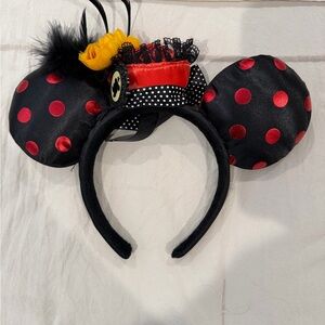 Disney Black and Red Polka Dot Headband with Yellow Accent